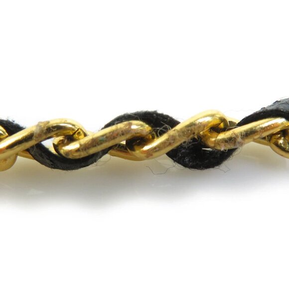 Auth CHANEL Perfume Bottle No.19 Necklace Black/Gold/Clear Resin/Leather - Picture 5 of 8